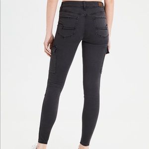 Women’s black jeggings AE